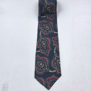 Sutter Grant Paisley Silk Necktie Men Blue Red Green Classic L60 W3.75 USA